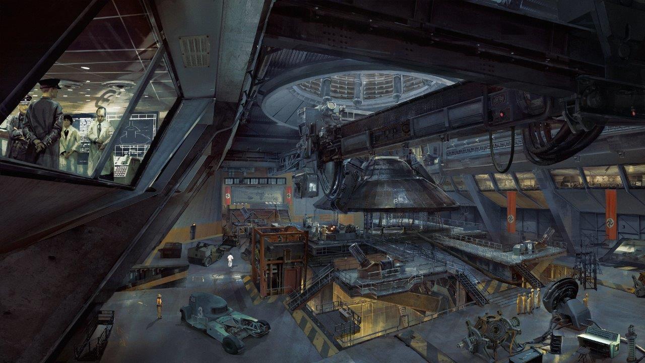 ROW Wolfenstein II Area 52 hangar interior Serial Gamer