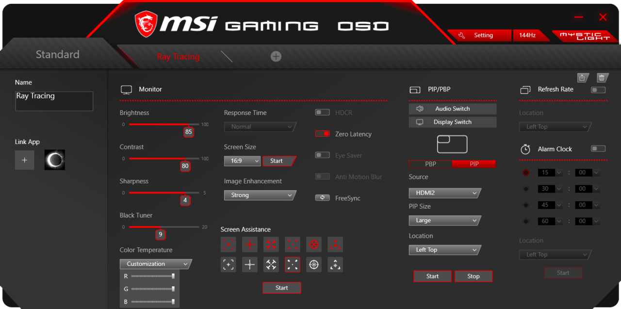 MSI Gamng OSD Ray Tracing Serial Gamer