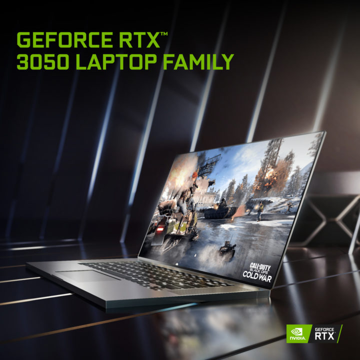 NVIDIA GeForce RTX 3050 LT Press Image w text Serial Gamer