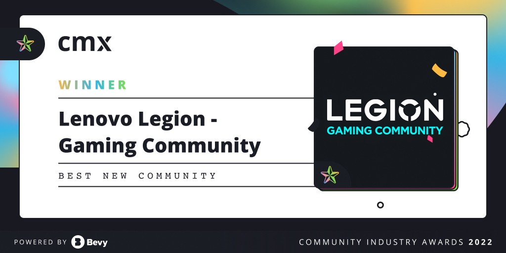 CIA22Vincitore TW Lenovo Legion Gaming Community Serial Gamer